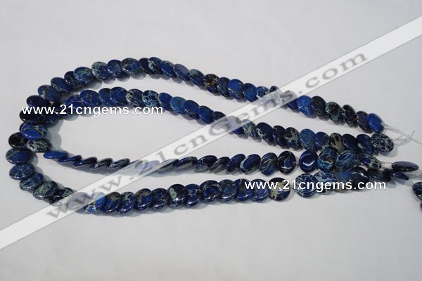 CDI911 15.5 inches 12mm flat round dyed imperial jasper beads