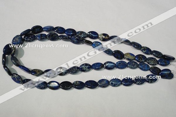 CDI913 15.5 inches 10*14mm oval dyed imperial jasper beads