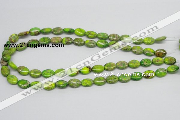 CDI92 16 inches 10*14mm oval dyed imperial jasper beads wholesale