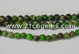 CDI920 15.5 inches 4mm round dyed imperial jasper beads