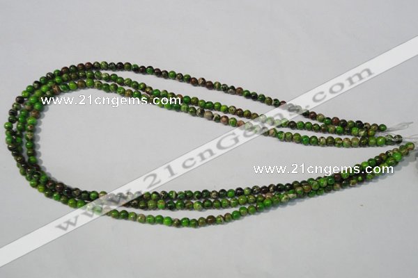 CDI920 15.5 inches 4mm round dyed imperial jasper beads