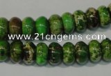 CDI927 15.5 inches 6*10mm rondelle dyed imperial jasper beads