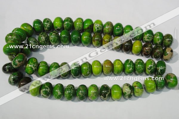 CDI928 15.5 inches 12*18mm rondelle dyed imperial jasper beads