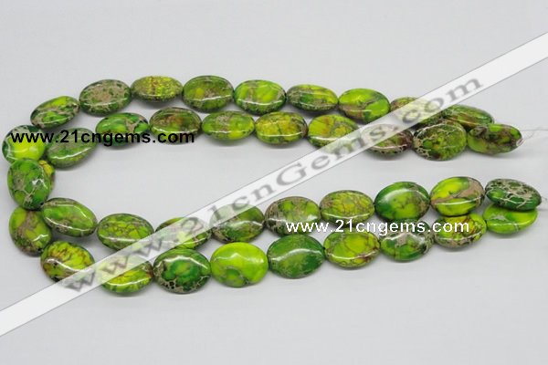 CDI93 16 inches 15*20mm oval dyed imperial jasper beads wholesale