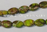 CDI939 15.5 inches 8*12mm oval dyed imperial jasper beads