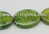 CDI94 16 inches 22*30mm oval dyed imperial jasper beads wholesale