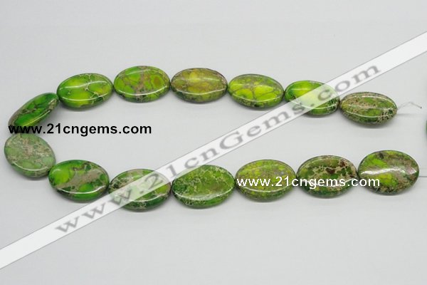 CDI94 16 inches 22*30mm oval dyed imperial jasper beads wholesale