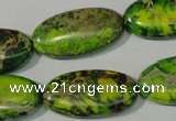 CDI941 15.5 inches 15*30mm oval dyed imperial jasper beads