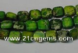 CDI944 15.5 inches 8*8mm square dyed imperial jasper beads