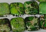 CDI946 15.5 inches 18*18mm square dyed imperial jasper beads