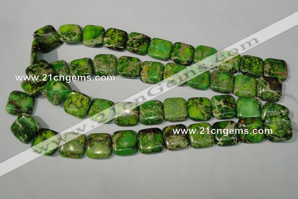 CDI946 15.5 inches 18*18mm square dyed imperial jasper beads