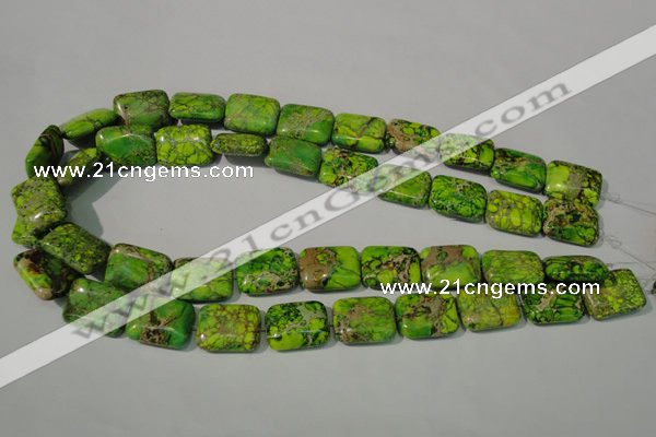 CDI949 15.5 inches 15*20mm rectangle dyed imperial jasper beads