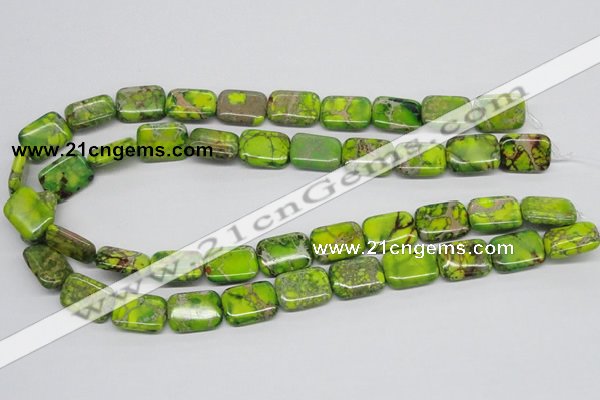 CDI95 16 inches 13*18mm rectangle dyed imperial jasper beads wholesale