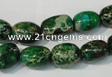 CDI960 15.5 inches 10*13mm nuggets dyed imperial jasper beads