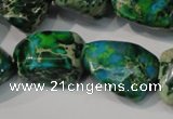 CDI961 15.5 inches 18*20mm nuggets dyed imperial jasper beads