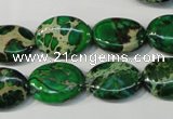 CDI972 15.5 inches 13*18mm oval dyed imperial jasper beads