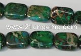 CDI974 15.5 inches 12*16mm rectangle dyed imperial jasper beads