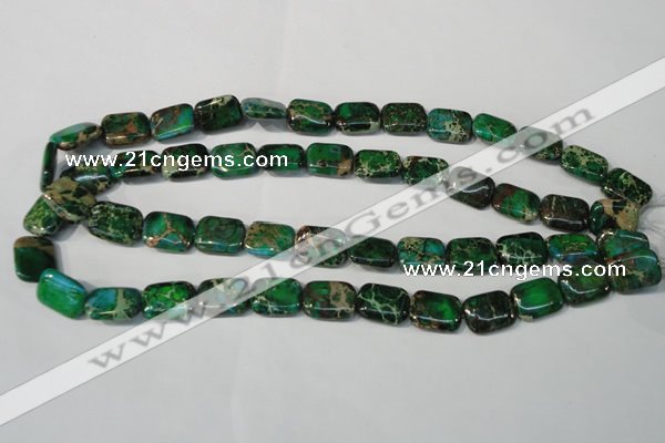 CDI974 15.5 inches 12*16mm rectangle dyed imperial jasper beads