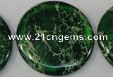 CDI977 15.5 inches 45mm flat round dyed imperial jasper beads