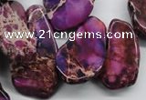 CDI981 15 inches 15*20mm – 25*48mm freeform dyed imperial jasper beads