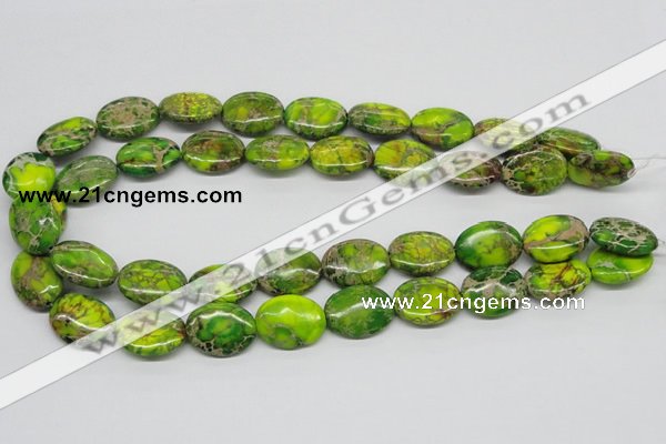 CDI99 16 inches 13*18mm oval dyed imperial jasper beads wholesale