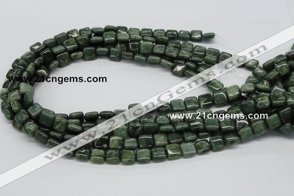 CDJ04 15.5 inches 10*10mm square Canadian jade beads wholesale