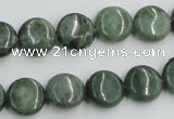 CDJ10 15.5 inches 12mm flat round Canadian jade beads wholesale