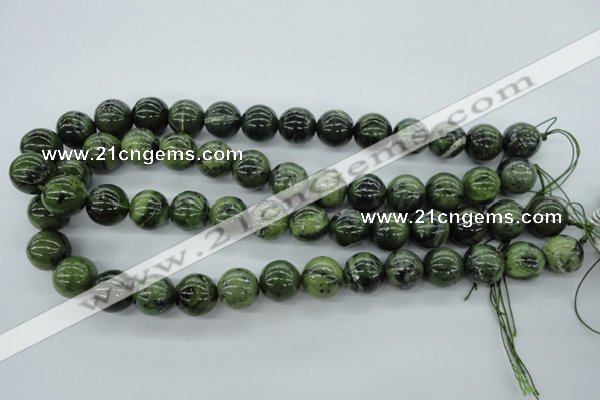 CDJ142 15.5 inches 14mm round Canadian jade beads wholesale