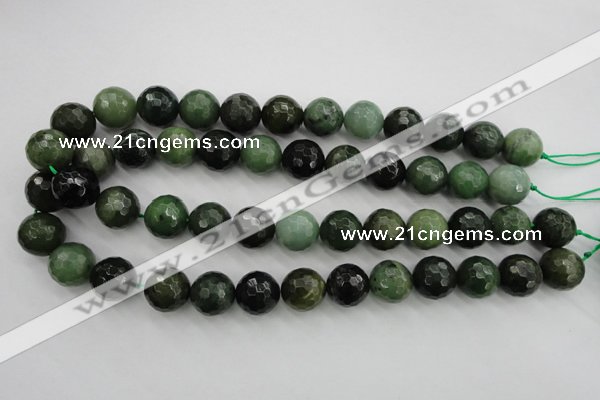 CDJ266 15.5 inches 16mm faceted round Canadian jade beads wholesale