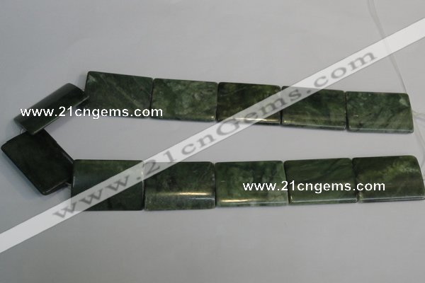 CDJ36 15.5 inches 25*35mm flat tube Canadian jade beads wholesale