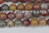 CDJ401 15.5 inches 6mm round sonoran dendritic jasper beads