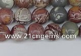 CDJ402 15.5 inches 8mm round sonoran dendritic jasper beads