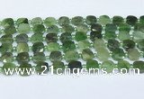 CDJ410 15.5 inches 8mm faceted square Canadian jade beads