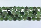 CDJ411 15.5 inches 10mm faceted square Canadian jade beads