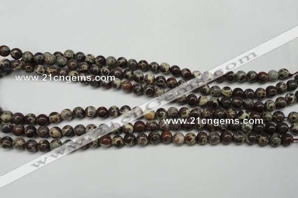 CDM02 15.5 inches 6mm round African dalmatian jasper beads