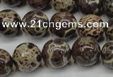 CDM06 15.5 inches 14mm round African dalmatian jasper beads