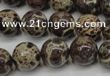 CDM06 15.5 inches 14mm round African dalmatian jasper beads