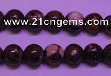 CDM51 15 inches 6mm round strawberry dalmatian jasper beads