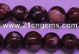 CDM52 15 inches 8mm round strawberry dalmatian jasper beads