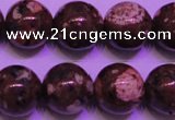 CDM53 15 inches 10mm round strawberry dalmatian jasper beads