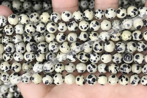 CDM92 15.5 inches 8mm round dalmatian jasper beads wholesale