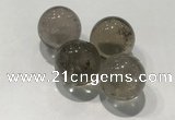 CDN1002 20mm round smoky quartz decorations wholesale