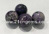 CDN1012 25mm round charoite decorations wholesale