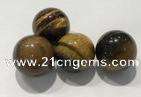 CDN1015 25mm round yellow tiger eye decorations wholesale