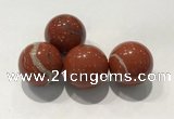 CDN1017 25mm round red jasper decorations wholesale