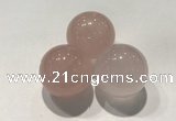 CDN1030 30mm round rose quartz decorations wholesale