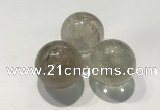 CDN1033 30mm round smoky quartz decorations wholesale