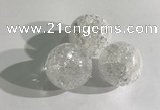 CDN1037 30mm round crackle quartz decorations wholesale