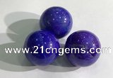 CDN1048 30mm round dyed white howlite decorations wholesale