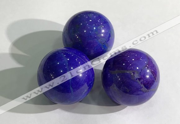 CDN1048 30mm round dyed white howlite decorations wholesale